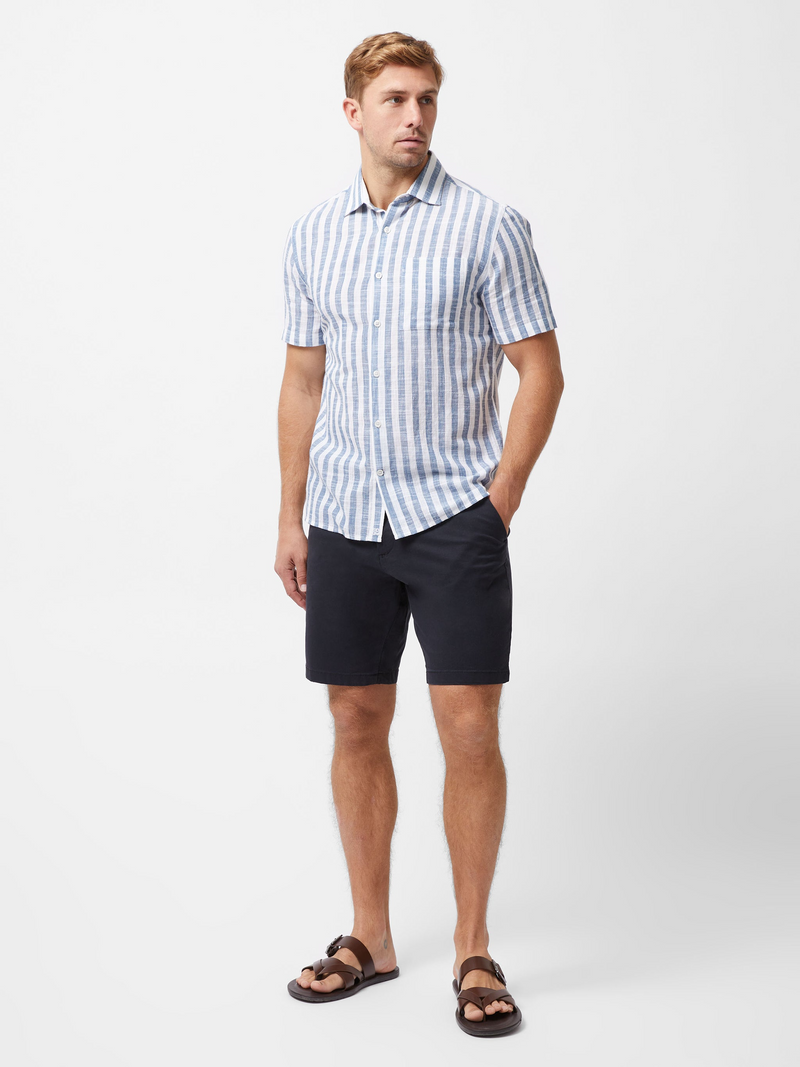 Chemise manche courte rayée