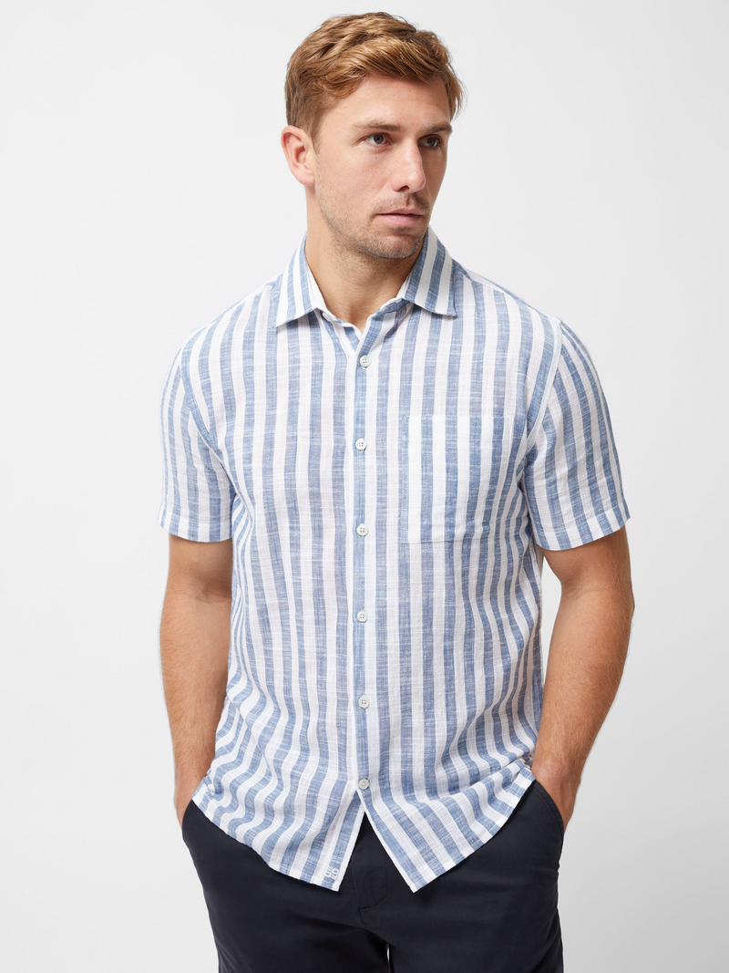 Chemise manche courte rayée