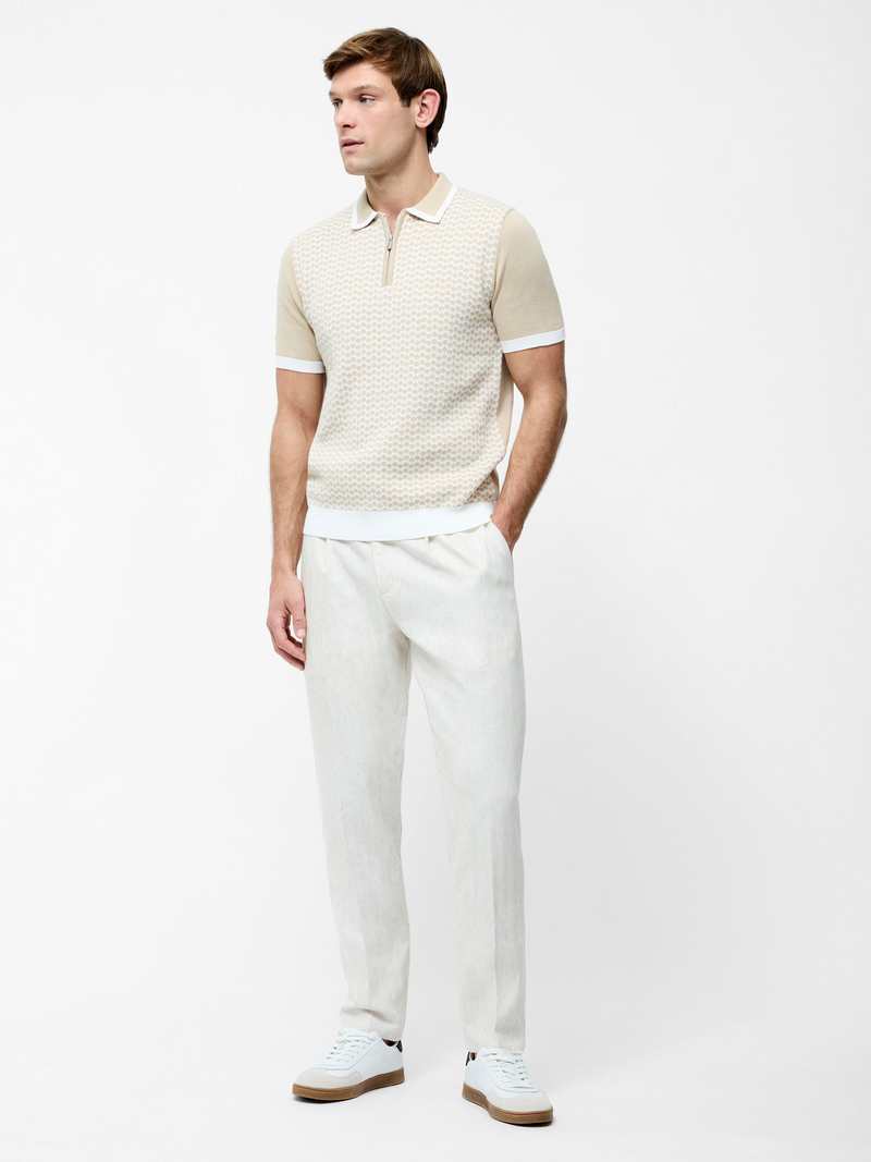 Polo à motif diamant