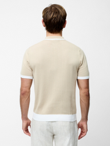 Polo à motif diamant