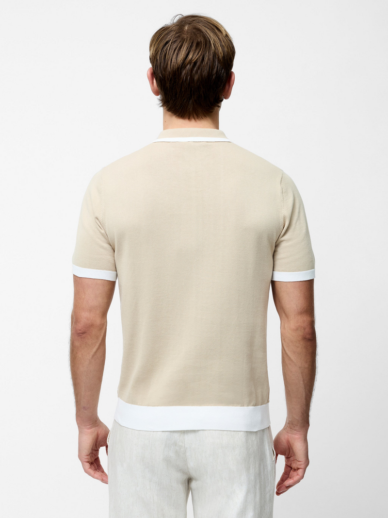 Polo à motif diamant